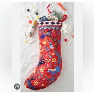 Anthropologie Celtic Stocking in Red